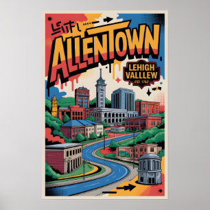 Allentown PA Graffiti Reisposter Poster