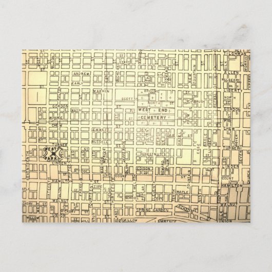 Allentown, PA  kaart (Voorkant)