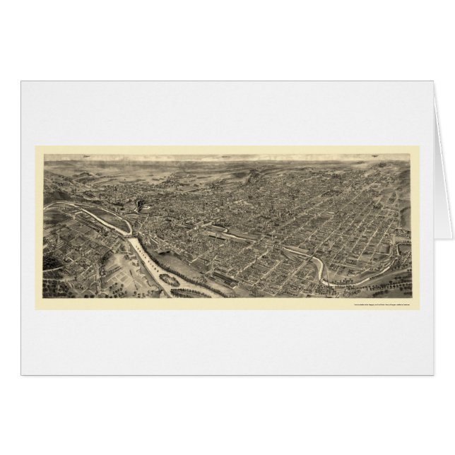 Allentown, PA Panoramic Map - 1922 (Voorkant Horizontaal)