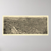 Allentown, PA Panoramic Map - 1922 Poster (Voorkant)