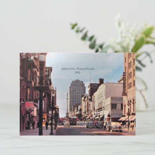 Allentown, Pennsylvania 1950 Kaart (Staand voorkant)
