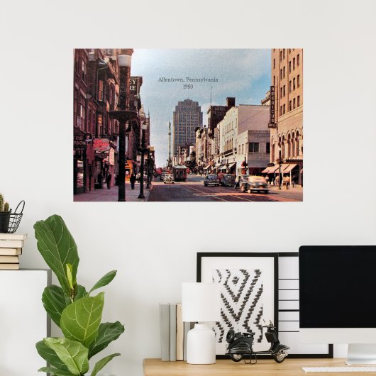Allentown, Pennsylvania 1950 Poster (Thuiskantoor)