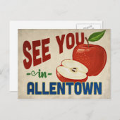 Allentown Pennsylvania Apple - Vintage Travel Briefkaart (Voorkant / Achterkant)