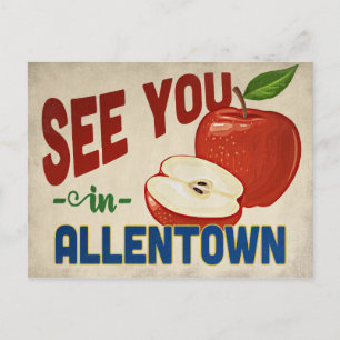 Allentown Pennsylvania Apple - Vintage Travel Briefkaart