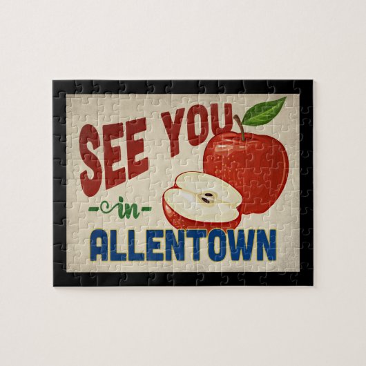 Allentown Pennsylvania Apple - Vintage Travel Legpuzzel (Horizontaal)