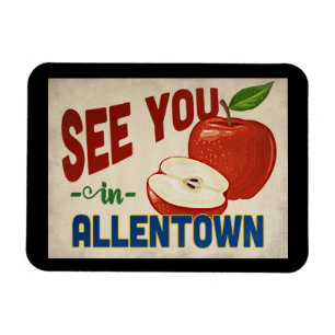 Allentown Pennsylvania Apple - Vintage Travel Magneet