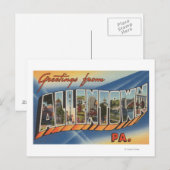 Allentown, Pennsylvania - Grote Letter-scènes Briefkaart (Voorkant / Achterkant)