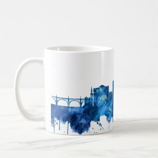 Allentown Pennsylvania Skyline Blue Koffiemok (Links)