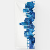 Allentown Pennsylvania Skyline Blue Spandoek (Verticaal)