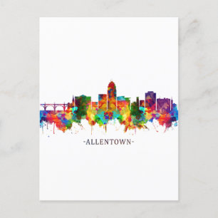 Allentown Pennsylvania Skyline Feestdagenkaart