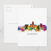 Allentown Pennsylvania Skyline Feestdagenkaart (Voorkant / Achterkant)