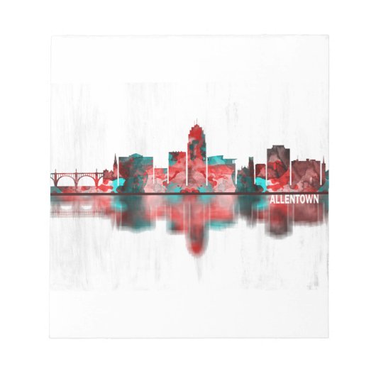 Allentown Pennsylvania Skyline Notitieblok (Voorkant)