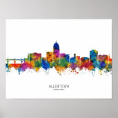 Allentown Pennsylvania Skyline Poster (Voorkant)