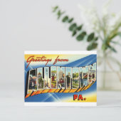 Allentown Pennsylvania Vintage Travel Briefkaart (Staand voorkant)