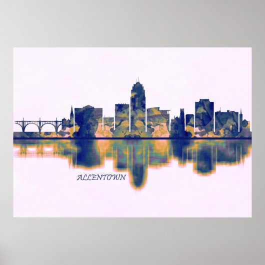 Allentown Skyline Poster (Voorkant)