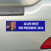 AllenWest_flag.jpeg, ALLEN WESTFOR PRESIDENT 2.. Bumpersticker (Op auto)