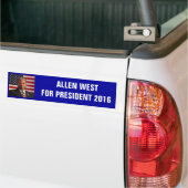 AllenWest_flag.jpeg, ALLEN WESTFOR PRESIDENT 2.. Bumpersticker (Op Truck)