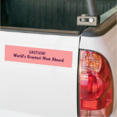 Allerbeste Moeder Aan Boord Bumpersticker (Op Truck)