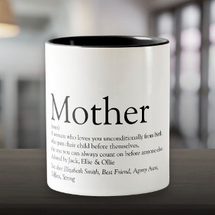 Allerbeste Moeder, Mama, Moeder Definitie Tweekleurige Koffiemok