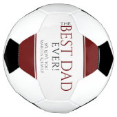 Allerbeste papa Rood Zwart Vaderdag Voetbal (Gedraaid)