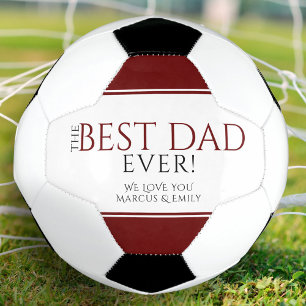 Allerbeste papa Rood Zwart Vaderdag Voetbal