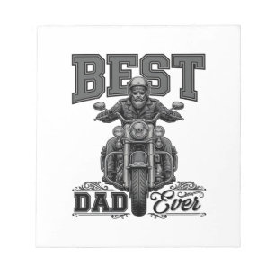 Allerbeste Vader Ooit Biker Vintage Gravure T-Shir Notitieblok