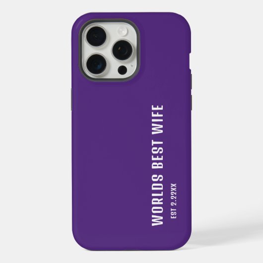 Allerbeste Vrouw Elegant Paars & Wit iPhone Hoesje (Achterkant)