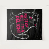 Allereerst Ben Ik Een Aangename Brullende Zwarte K Wandkleed (Voorkant (horizontaal))