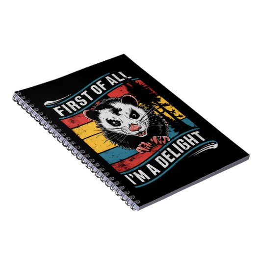 Allereerst Ben Ik Een Aangename Grappige Opossum B Notitieboek (Rechterzijde)