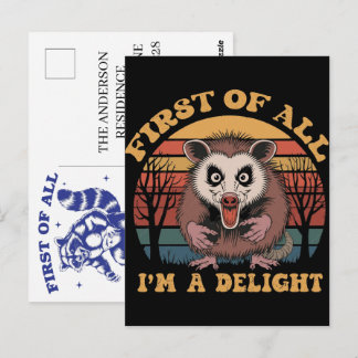 Allereerst Ben Ik Een Aangename Wasbeer T-Shirt Briefkaart