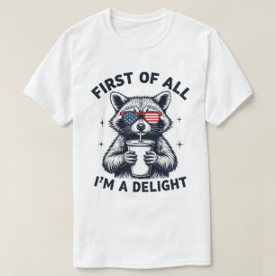 Allereerst Ben Ik Een Aangename Wasbeer VS 4 Juli T-shirt