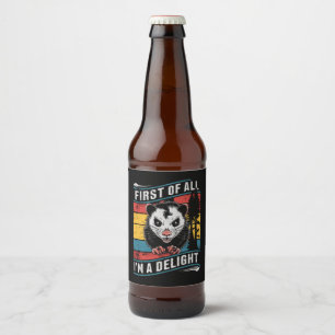 Allereerst Ben Ik Een Aardige Grappige Opossumbuid Bier Etiket