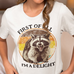 Allereerst ben ik een blij Wasbeer T-shirt