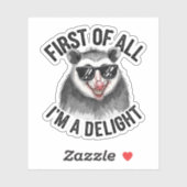 Allereerst ben ik een Delight Opossum Vinyl Sticker (Vel)