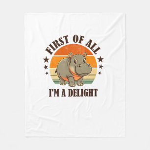 Allereerst ben ik een genot Baby Hippo Moo Deng Lo Fleece Deken