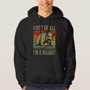Allereerst ben ik een genot opposum possum grappig hoodie