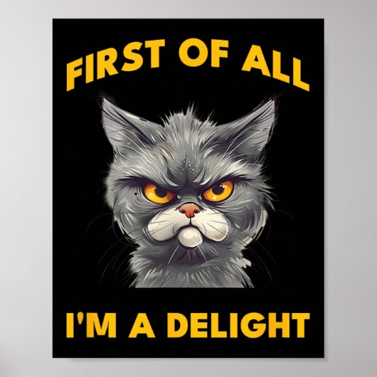 Allereerst ben ik een heerlijk grappig sarcastisch poster (Voorkant)