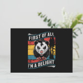 Allereerst ben ik een heerlijke grappige opossum kaart (Staand voorkant)