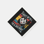 Allereerst ben ik een heerlijke grappige opossum servet (Hoek)