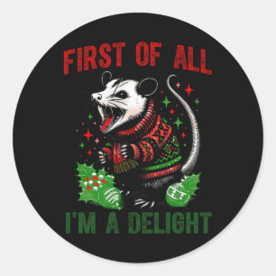 Allereerst ben ik een heerlijke sarcastische boze ronde sticker