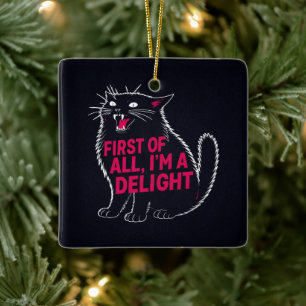 Allereerst Ben Ik Een Verrukkelijke Brullende Zwar Keramisch Ornament