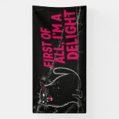 Allereerst Ben Ik Een Verrukkelijke Brullende Zwar Spandoek (Verticaal)