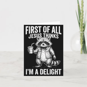 Allereerst Denkt Jezus Dat Een Delight Wasbeer Bee Kaart