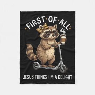 Allereerst Denkt Jezus Dat Een Delight Wasbeer Ont Fleece Deken