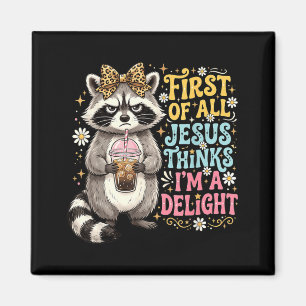 Allereerst Denkt Jezus Dat Een Delight Wasbeer Ont Magneet