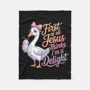 Allereerst Denkt Jezus Dat Een Genoegen Grappige G Fleece Deken
