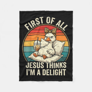 Allereerst Denkt Jezus Dat Een Genotelijk Eend Ont Fleece Deken