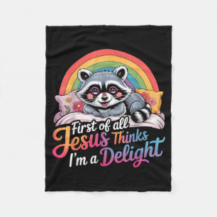 Allereerst Denkt Jezus Dat Een Ontspannen Wasbeero Fleece Deken