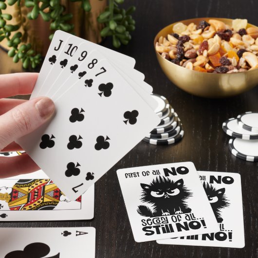 Allereerst, Geen Grappig Kattenliefhebber Cadeau Pokerkaarten (Insitu)