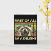 Allereerst i39m een heerlijke sarcastische wasbeer kaart (Gele Bloem)